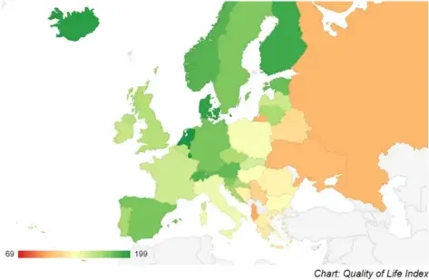 Quality of Life Index by Country 2024